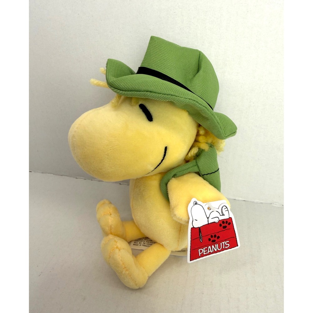 Peanuts Woodstock Plush Ranger Scout 9" Yellow Green Cedar Fair NWT 2023